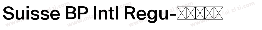 Suisse BP Intl Regu字体转换